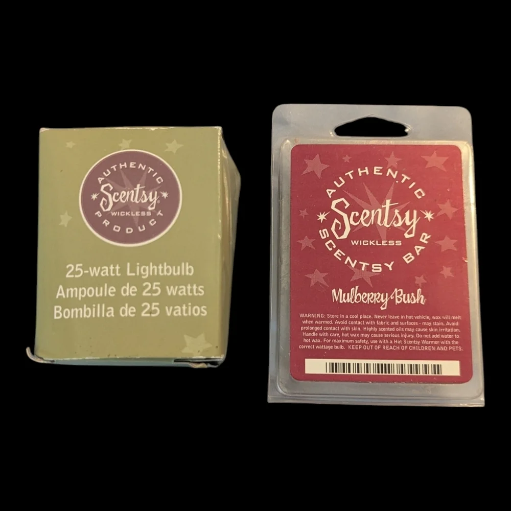 NIB SCENTSY 25-Watt Replacement Bulb For Wax Warmers & Mulberry Bush Wax Bar
